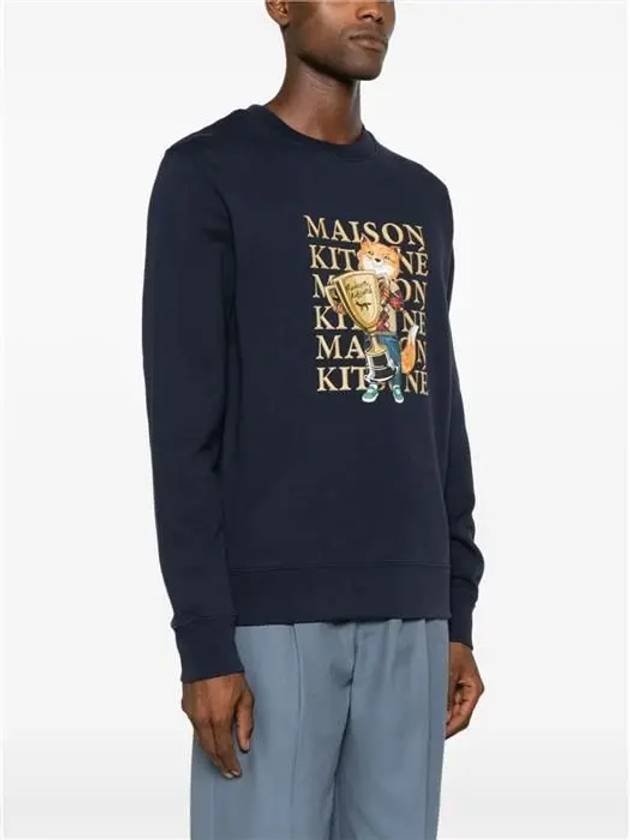 Fox Champion Regular Sweatshirt Navy - MAISON KITSUNE - BALAAN 4