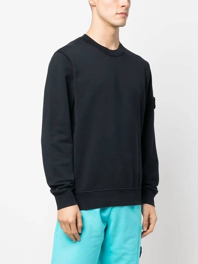 Wappen Patch Crew Neck Sweatshirt Navy - STONE ISLAND - BALAAN 5