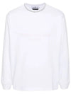 Logo Print Cotton Sweatshirt White - STONE ISLAND - BALAAN 2