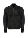 Men's Zipper Varsity Calfskin Bomber Jacket Black - DIOR - BALAAN 2