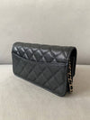 Classic phone holder bag chain caviar black gold AP3744B - CHANEL - BALAAN 5