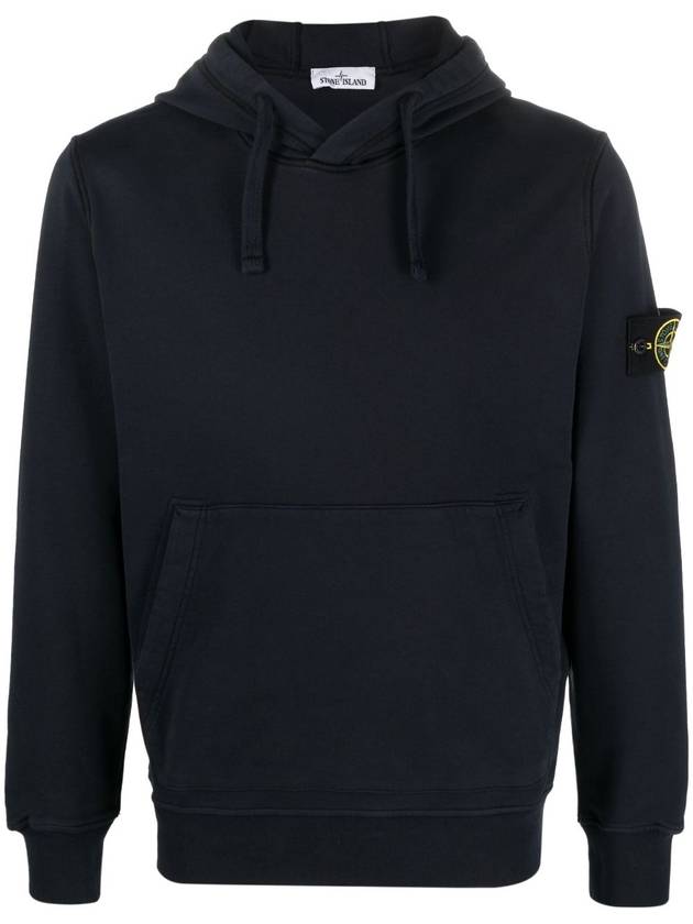 Wappen Patch Hoodie Dark Navy - STONE ISLAND - BALAAN 2