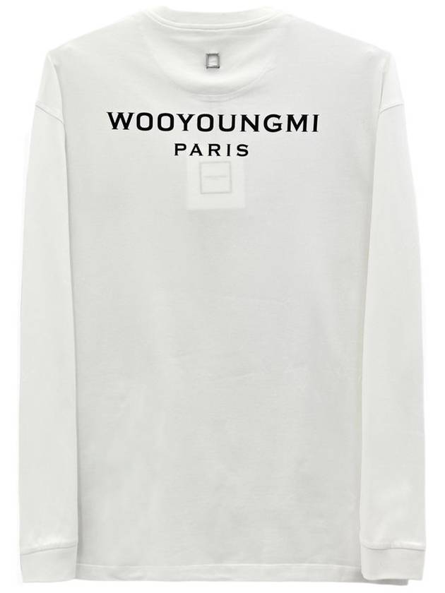 Men s back logo long sleeve t shirt white - WOOYOUNGMI - BALAAN 4