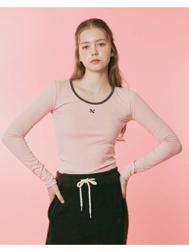 Deep Unneck Warmer Long Sleeve Pink - ETRE AU SOMMET - BALAAN 5