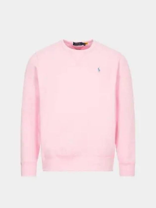 Embroidered Logo Pony Crew Neck Sweatshirt Pink - POLO RALPH LAUREN - BALAAN 2