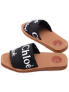 Woody Logo Flat Mule Slippers Black - CHLOE - BALAAN 7