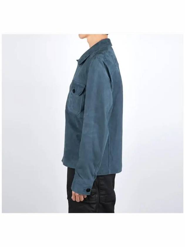 Lightweight Suede Jacket Blue - TOM FORD - BALAAN 4