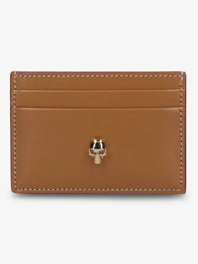 Skull Embellished Card Wallet Brown - ALEXANDER MCQUEEN - BALAAN 2