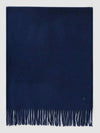 FW Fox Head Virgin Wool Muffler Blue LW06201WA0018 - MAISON KITSUNE - BALAAN 1