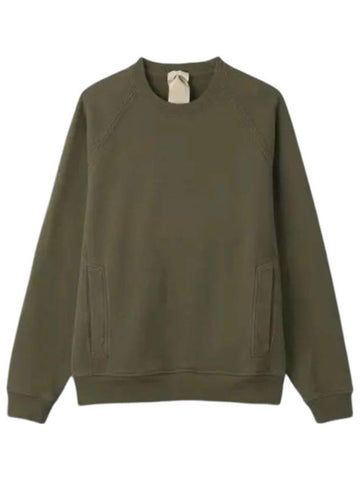 Men's Felpa Chiosa Girocollo Sweatshirt Military Green - TEN C - BALAAN 1