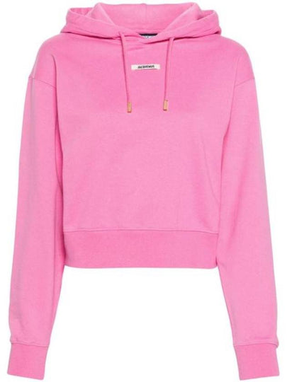 Le Sweatshirt Gros Grain Cotton Hoodie Pink - JACQUEMUS - BALAAN 2