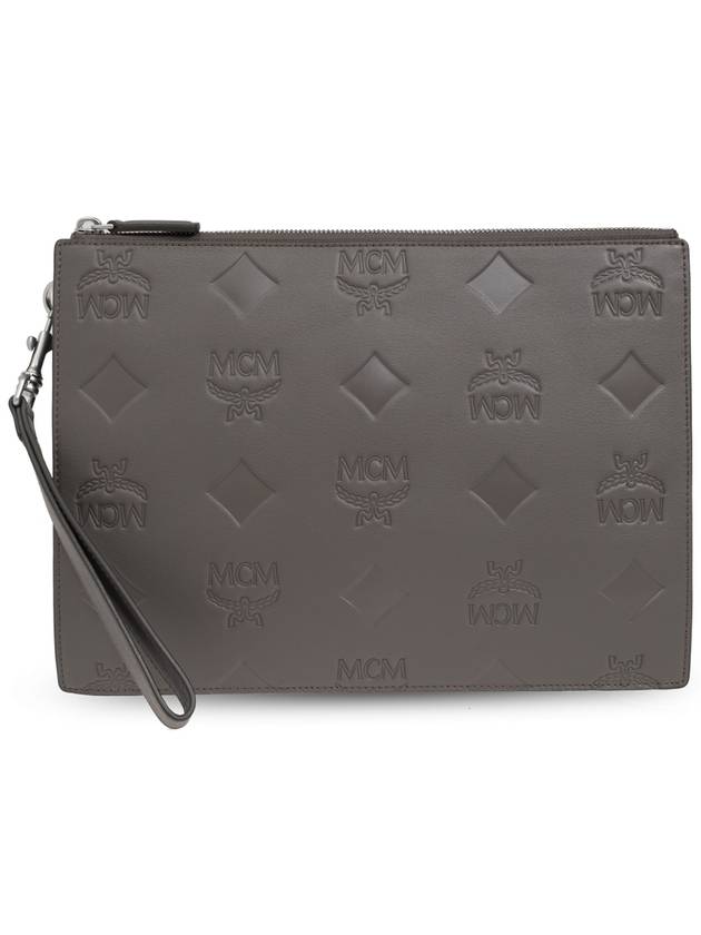 MCM Leather Handbag, Men's, Grey - MCM - BALAAN 1