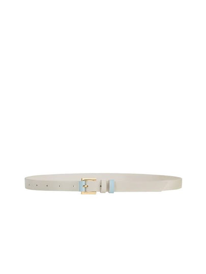 Trivett Two-Tone Buckle Leather Belt Sky Ivory - LECHROMAQI - BALAAN 2