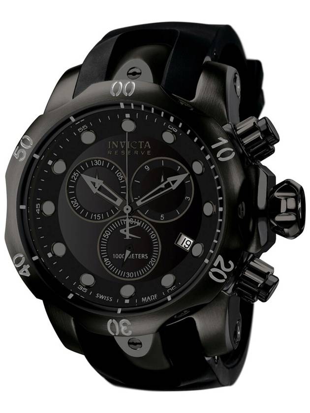 Invicta Reserve Collection Subaqua Venom Chronograph Black Dial Black Polyurethane Men's Watch 6051 - INVICTA - BALAAN 1