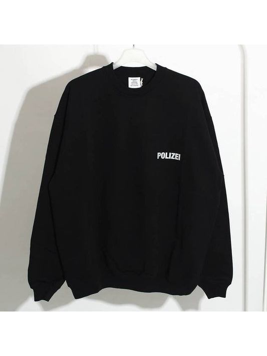 Polizei Logo Sweatshirt Black - VETEMENTS - BALAAN 2