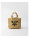 Women's Small Synthetic Raffia Tote Bag Natural - PRADA - BALAAN 2