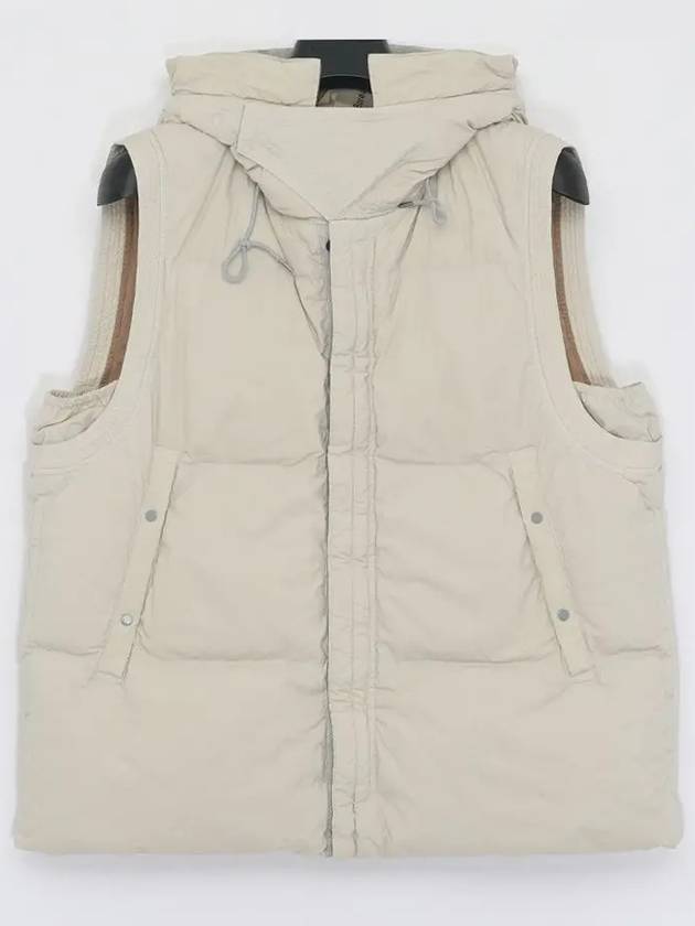 Garment Dye Hooded Padded Vest Silver Grey - TEN C - BALAAN 3