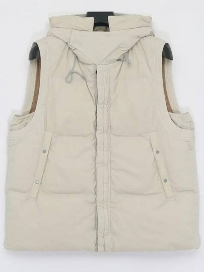 Garment Dye Hooded Padded Vest Silver Grey - TEN C - BALAAN 2