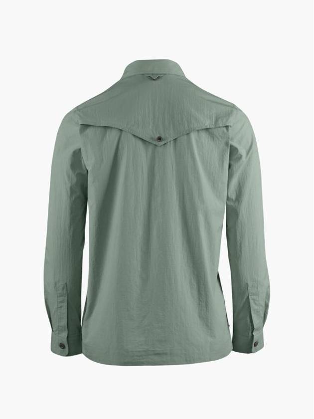 Women's Syn Regular Fit Long Sleeve Shirt Green Lake - KLATTERMUSEN - BALAAN 4