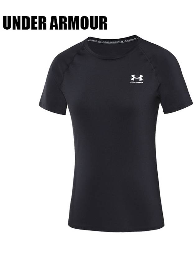 HeatGear Compression Short Sleeve T-Shirt Black - UNDER ARMOUR - BALAAN 1