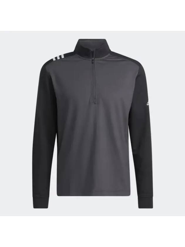 Advantage Half-Zip Long Sleeve T-Shirt Grey - ADIDAS - BALAAN 1