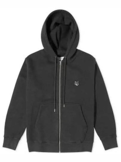 Bold Fox Head Patch Cotton Zip-Up Hoodie Black - MAISON KITSUNE - BALAAN 2