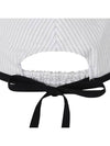 Striped Ribbon Ball Cap 8423LZSPWHITE - BLACK&WHITE - BALAAN 4