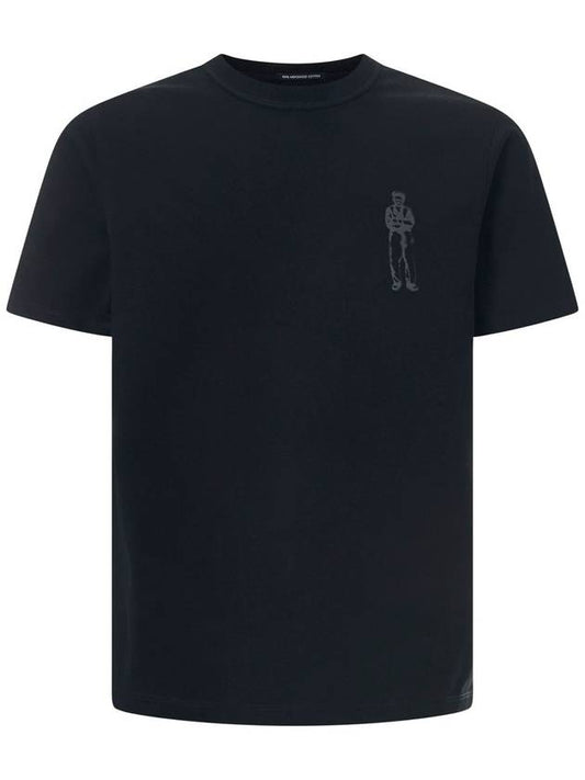 Men's Sailor Logo Short Sleeve T-Shirt Black - CP COMPANY - BALAAN 1
