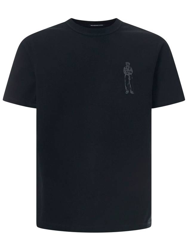 Men's Sailor Logo Short Sleeve T-Shirt Black - CP COMPANY - BALAAN 1