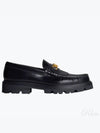 Triomphe Chain Polished Bull Margaret Loafers Black - CELINE - BALAAN 2