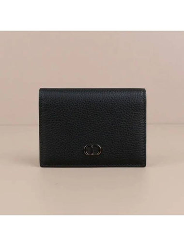 Black grain CD icon business card holder 2ESCH136CDIH00N - DIOR - BALAAN 1