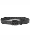 Square FF Leather Reversible Belt Grey - FENDI - BALAAN 3