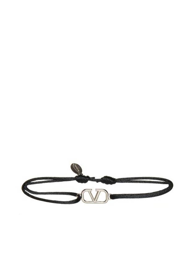 Vlogo Signature Bracelet Black - VALENTINO - BALAAN 1