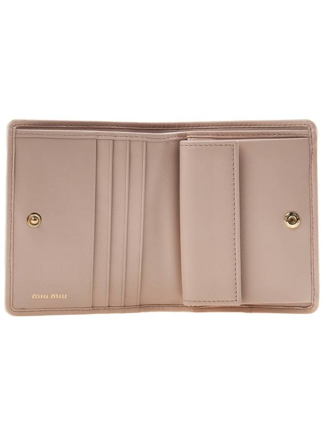 Matelasse Leather Half Wallet Light Pink - MIU MIU - BALAAN 11