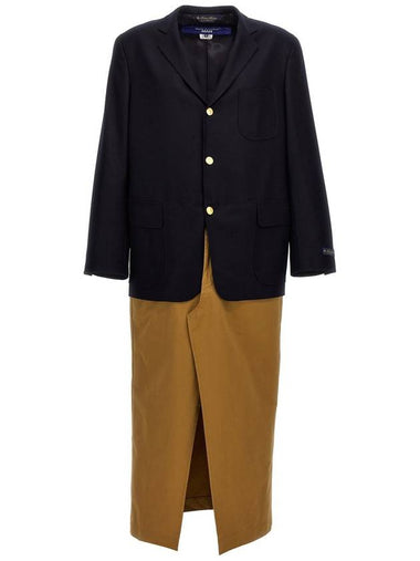 Junya Watanabe Two-Material Single-Breasted Coat - JUNYA WATANABE - BALAAN 1