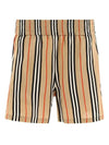 Icon Stripe Shorts Beige - BURBERRY - BALAAN.