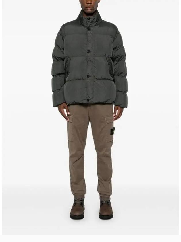 Garment Dyed Crinkle Reps Down Padding Grey - STONE ISLAND - BALAAN 6