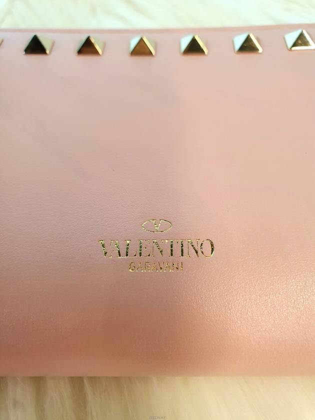 Daol Beomeo Branch Rockstud Zipper Long Wallet Pink Condition B - VALENTINO - BALAAN 9