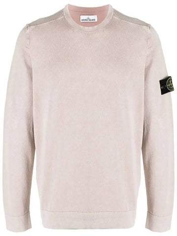 Men's Wappen Patch Knit Rose Quartz - STONE ISLAND - BALAAN.