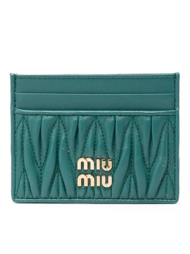 logo-plaque matelassé cardholder - MIU MIU - BALAAN 1