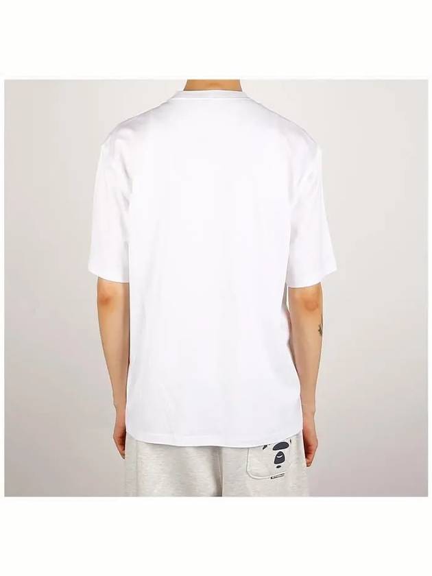 Triangular Logo Cotton Short Sleeve T-shirt White - PRADA - BALAAN 5