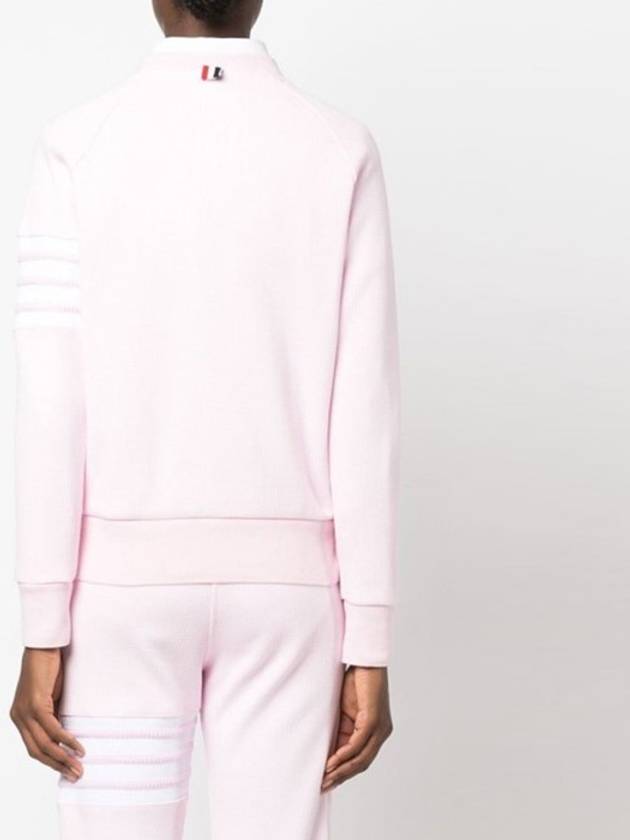 Women's Diagonal Wappen Crew Neck Sweatshirt Pink - THOM BROWNE - BALAAN 6