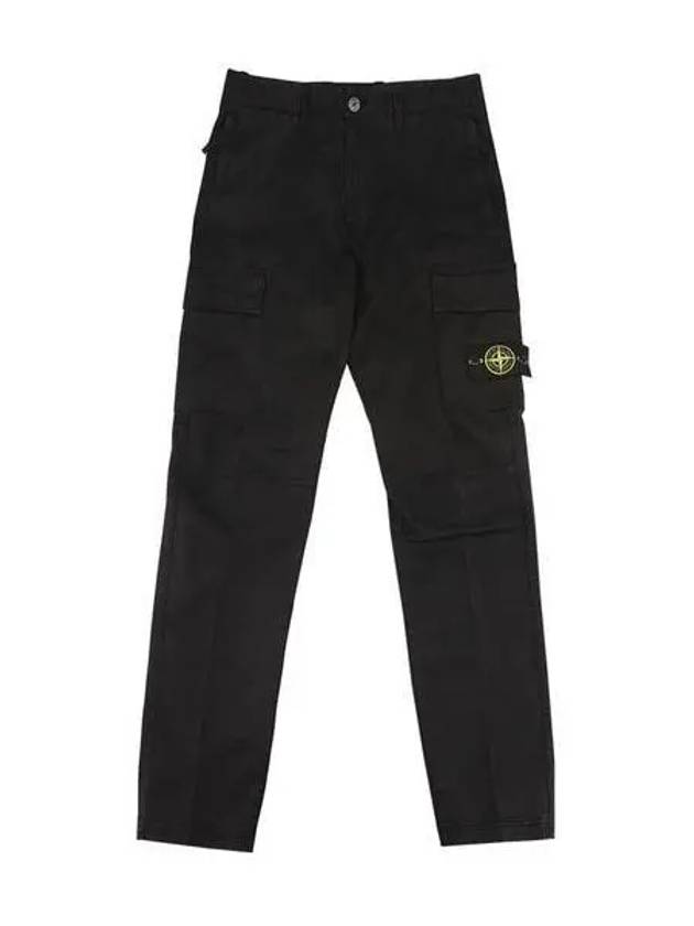 Supima Cotton Twill Stretch TC Straight Pants Black - STONE ISLAND - BALAAN 2