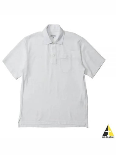 24 Polo Shirt C White Cotton Pique 24S1B036 OR101 SD036 - ENGINEERED GARMENTS - BALAAN 1