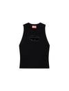 M Onerva Logo Plaque Cut Out Sleeveless Black - DIESEL - BALAAN 2