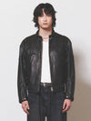 Racing Leather Biker Jacket Black - NUAKLE - BALAAN 2