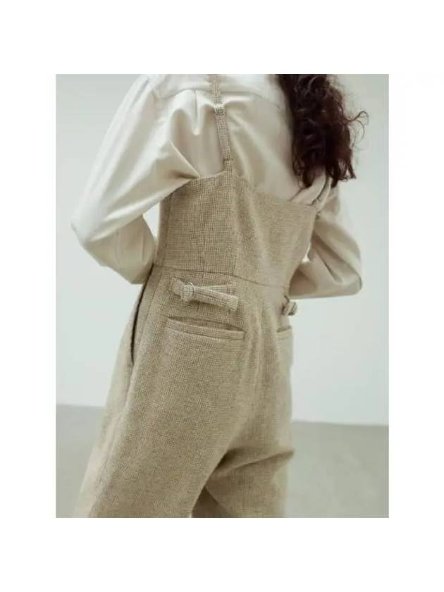 Wool hairline tweed overalls A22AT05DT TOP IVORY - AURALEE - BALAAN 4