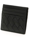 Intrecciato Leather Card Wallet Black - BOTTEGA VENETA - BALAAN 5