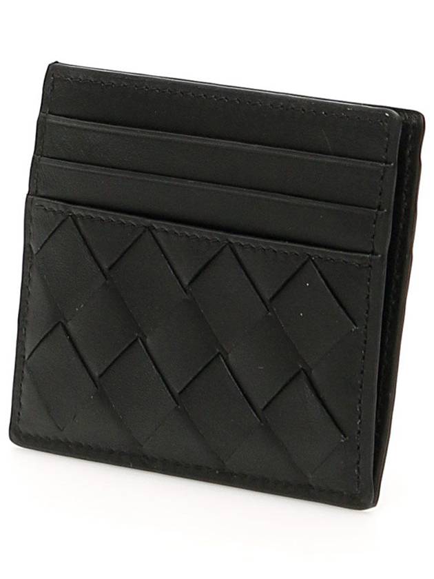 Intrecciato Leather Card Wallet Black - BOTTEGA VENETA - BALAAN 5