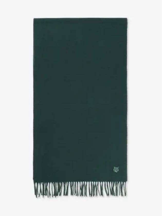 Bold Fox Head Double Face Scarf Green - MAISON KITSUNE - BALAAN 2